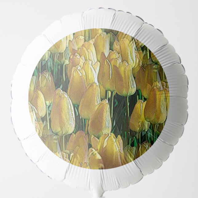 Sunshine Yellow Tulips Balloon (Front)