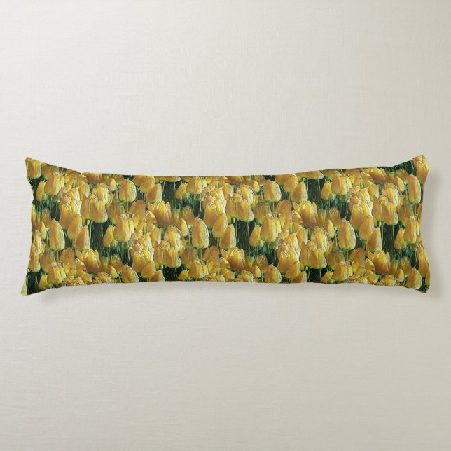 Sunshine Yellow Tulips Body Pillow (Front)