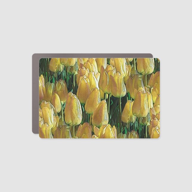Sunshine Yellow Tulips Car Magnet (Front)