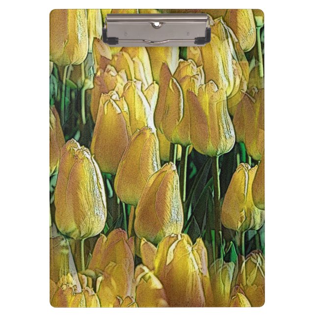 Sunshine Yellow Tulips Clipboard (Front)