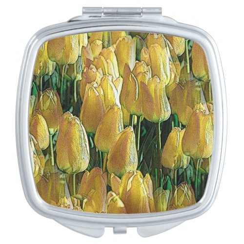 Sunshine Yellow Tulips Compact Mirror
