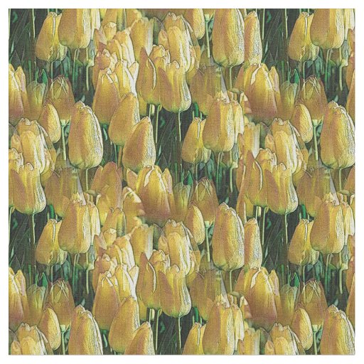 Sunshine Yellow Tulips Fabric
