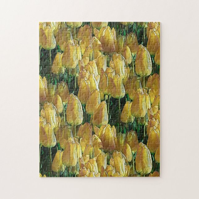Sunshine Yellow Tulips Jigsaw Puzzle (Vertical)