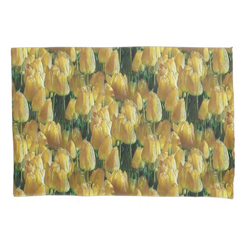 Sunshine Yellow Tulips Pillow Case
