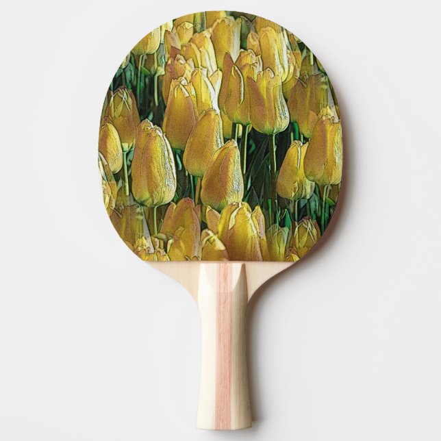 Sunshine Yellow Tulips Ping Pong Paddle (Front)
