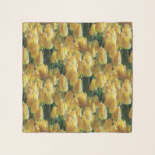 Sunshine Yellow Tulips Scarf (Front)