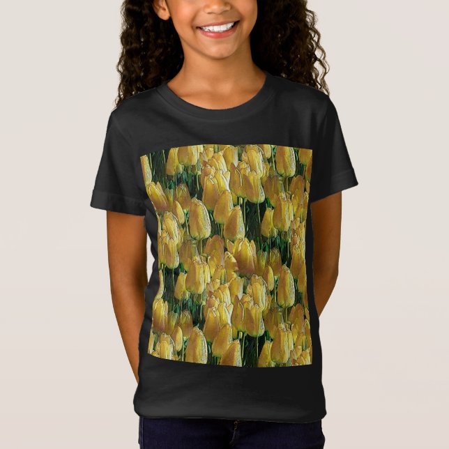 Sunshine Yellow Tulips T-Shirt (Front)