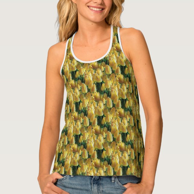 Sunshine Yellow Tulips Tank Top (Front)