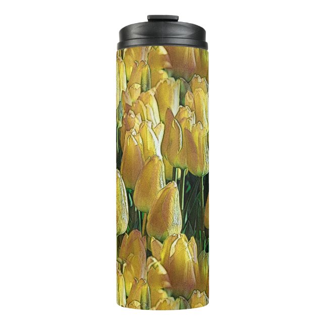 Sunshine Yellow Tulips Thermal Tumbler (Front)