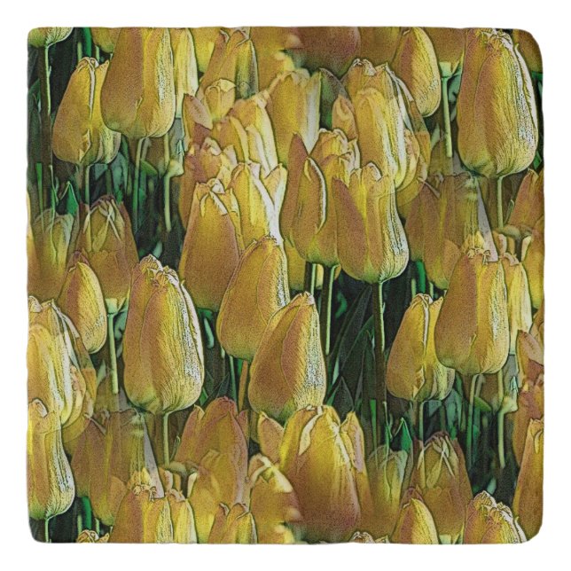 Sunshine Yellow Tulips Trivet (Front)
