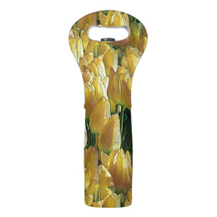 Sunshine Yellow Tulips Wine Bag