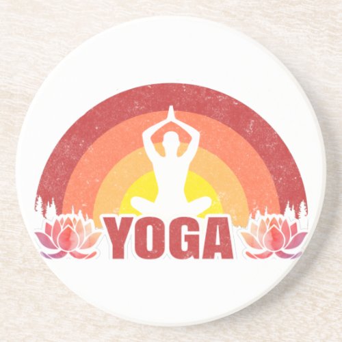 Sunshine Yoga Yogi Lotus Flower Coaster