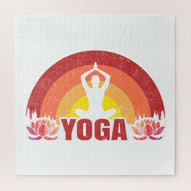 Sunshine Yoga Yogi Lotus Flower  Jigsaw Puzzle (Vertical)