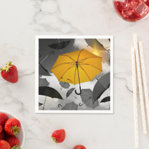 Sunshine's on its way, umbrella avalanche napkins