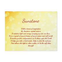 Sunstone Crystal Healing design Postcard