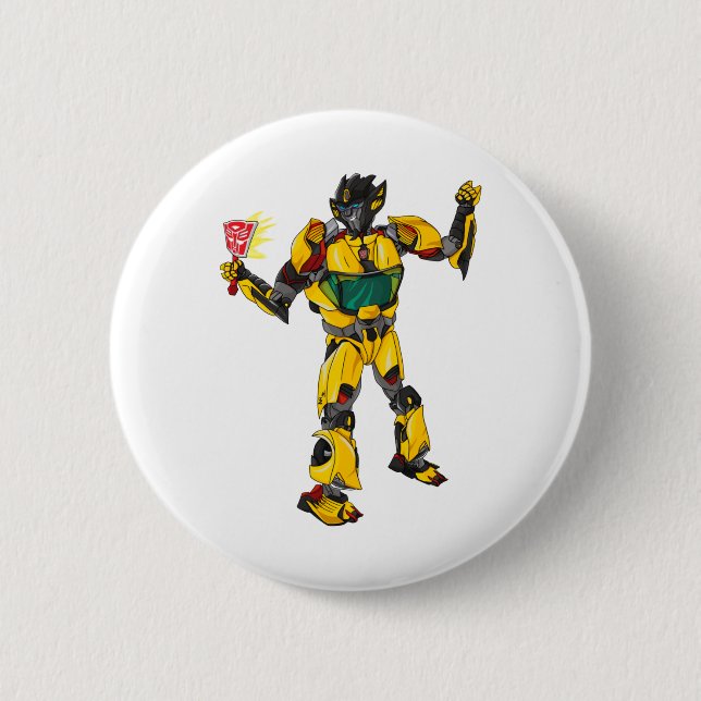 Sunstreaker Transformers Design Sticker  Button (Front)