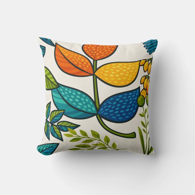 Sunstream Bloom  Throw Pillow (Front)