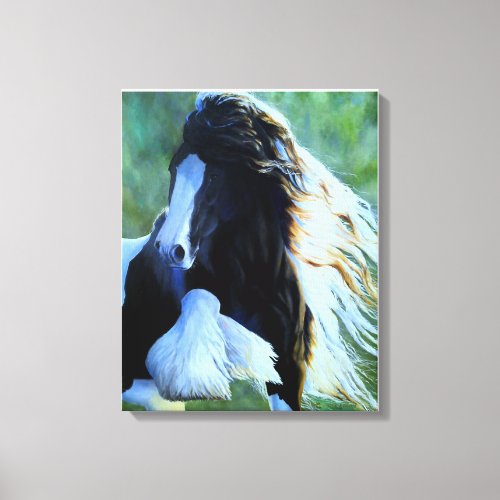 Sunstruck Vanner Gypsy Vanner Cob horse pinto Canvas Print