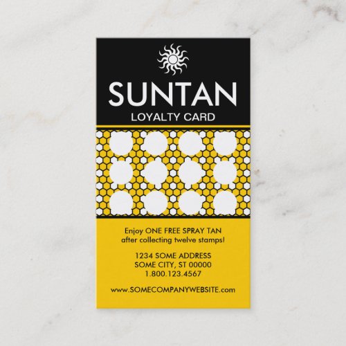 SUNTAN hexa stamp card Business Cards