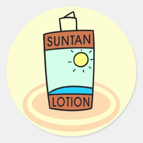 Suntan Lotion Stickers
