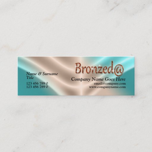 Customizable Suntan suntanning salon aqua bronze business cards
