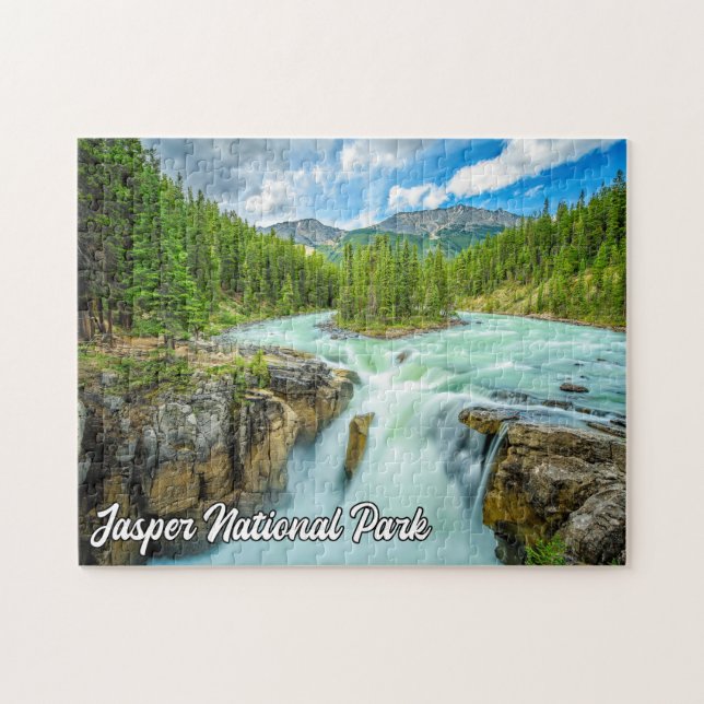 Sunwapta Falls, Jasper National Park Jigsaw Puzzle (Horizontal)