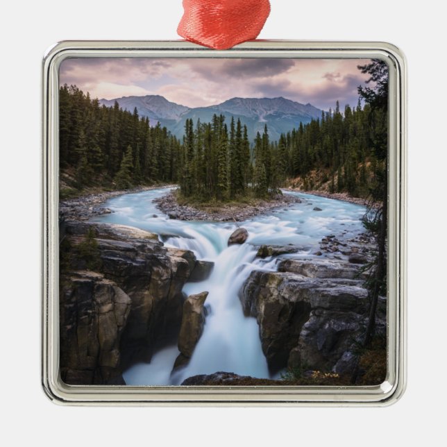 Sunwapta Falls |  Jasper National Park Metal Ornament (Front)