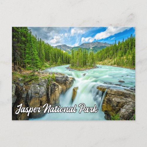 Sunwapta Falls Jasper National Park Postcard