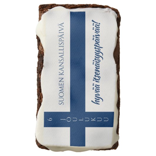 Suomen Kansallispäivä Finnish National Day Flag Brownie (Rotated)