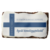Suomen Kansallispäivä Finnish National Day Flag Brownie (Front)