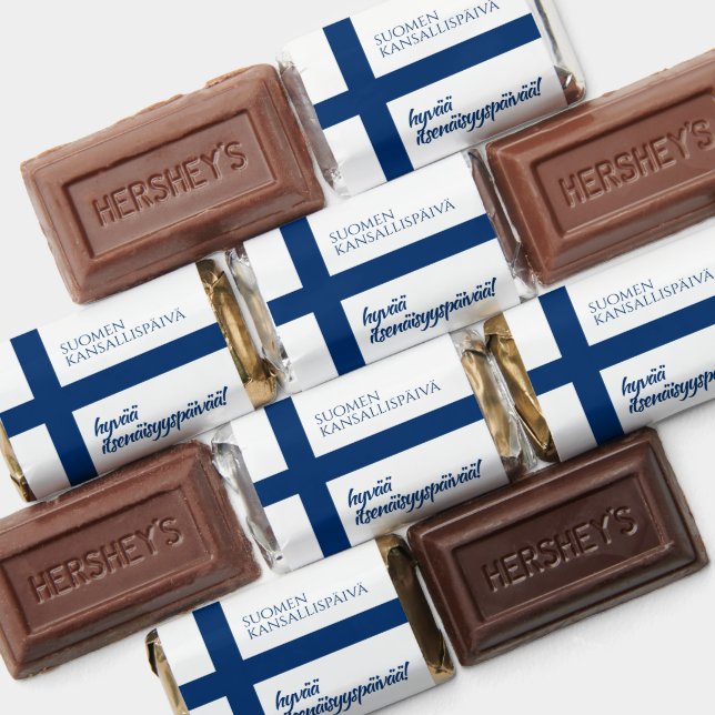 Suomen Kansallispäivä Finnish National Day Flag Hershey's Miniatures (Assorted)