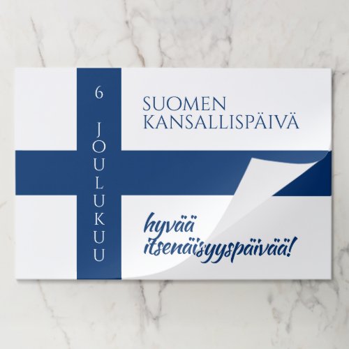 Suomen Kansallispiv Finnish National Day Flag Paper Pad