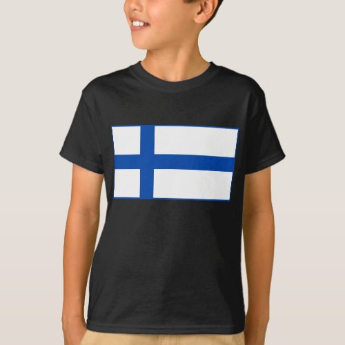 Suomen lippu paita _ The Flag of Finland T_Shirt