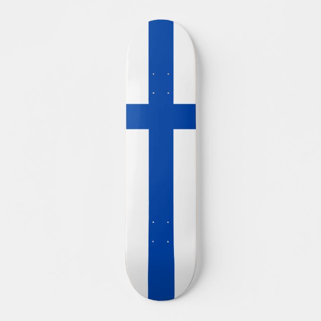 Suomen lippu skateboard - The Flag of Finland Deck (Front)