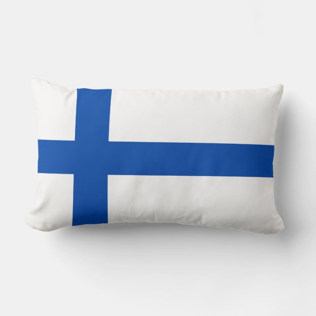 Suomen Lippu - The Flag of Finland Lumbar Pillow (Front)