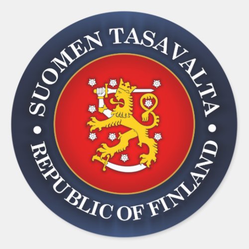 Suomen Vaakuna Classic Round Sticker