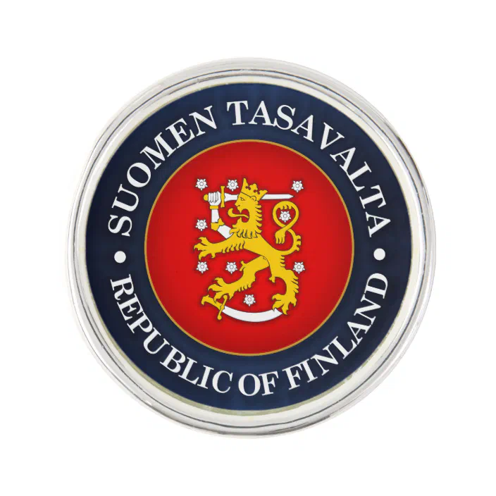 Finland Emblem Pin Coat Badge Suomen Tasavalta Finland
