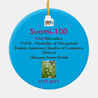 Suomi 100 Centennial Keepsake 1917-2017 Ceramic Ornament