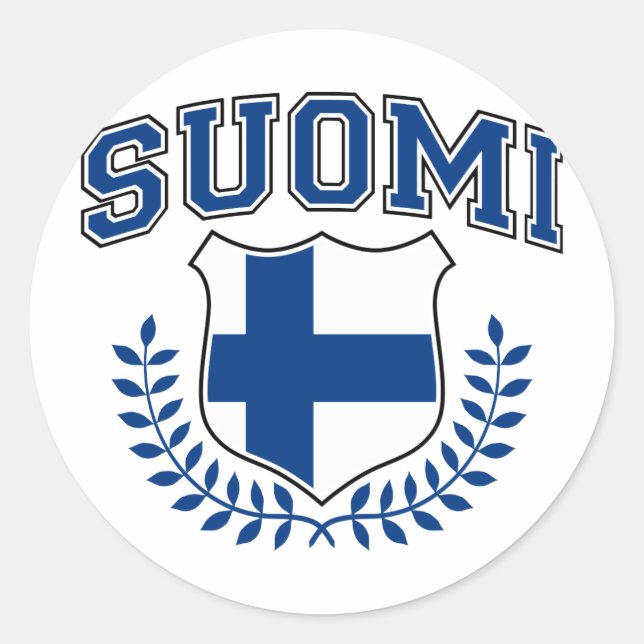 Suomi Classic Round Sticker (Front)