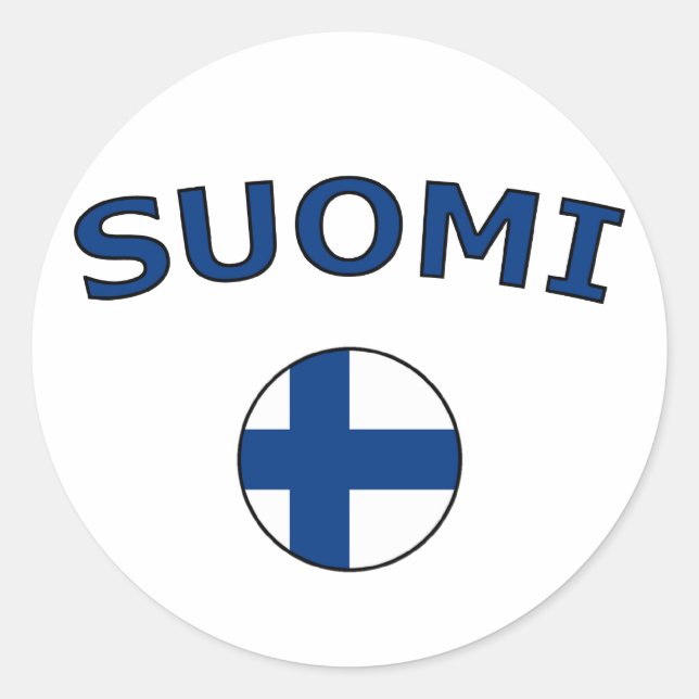 Suomi Classic Round Sticker (Front)