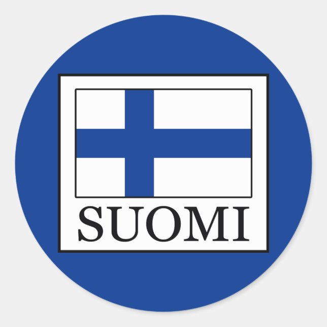 Suomi Classic Round Sticker (Front)