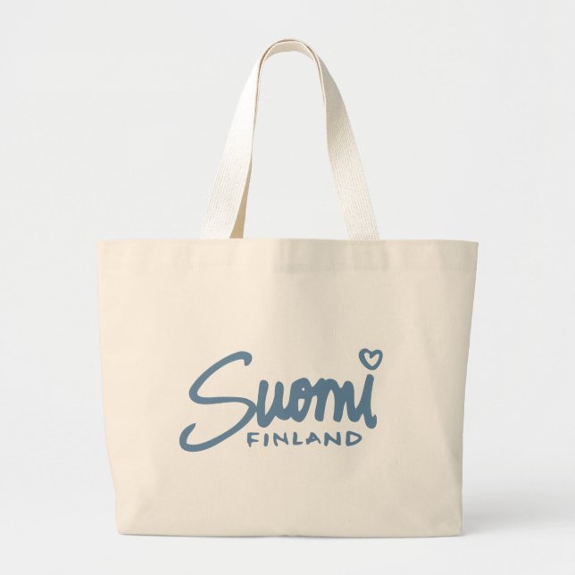 Suomi Finland 4 Large Tote Bag (Front)