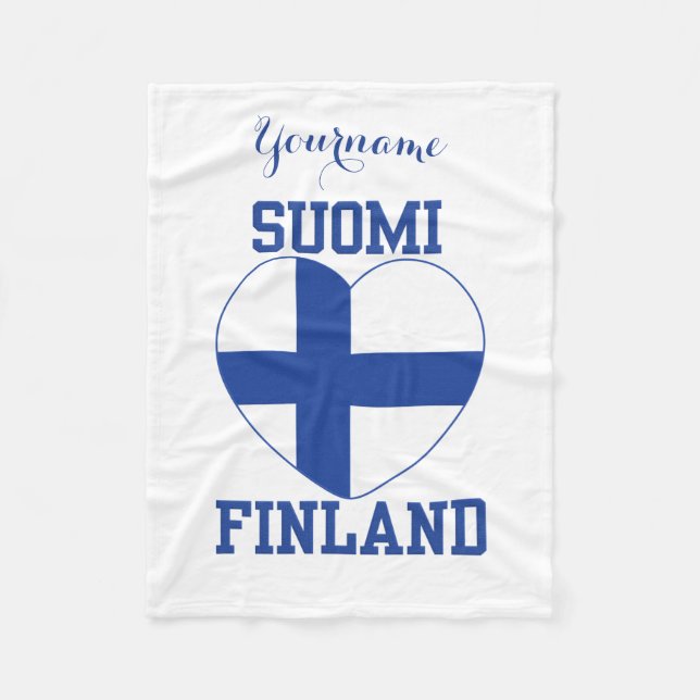 SUOMI FINLAND custom fleece blanket (Front)