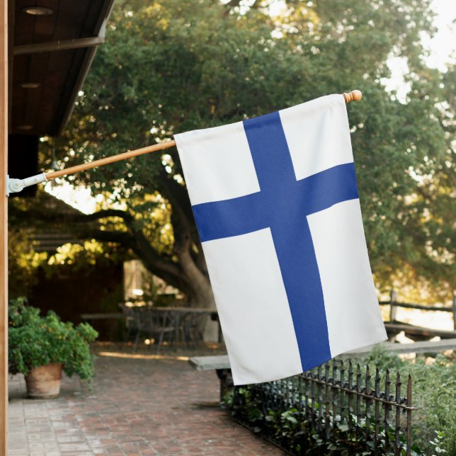 SUOMI FINLAND FLAG (In SItu)