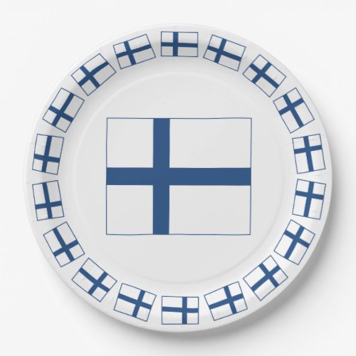 SUOMI FINLAND FLAG PAPER PLATES