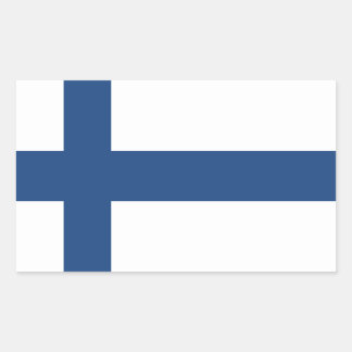 SUOMI FINLAND FLAG RECTANGULAR STICKER