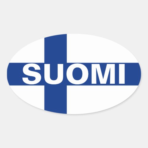 Suomi Finland Oval Sticker