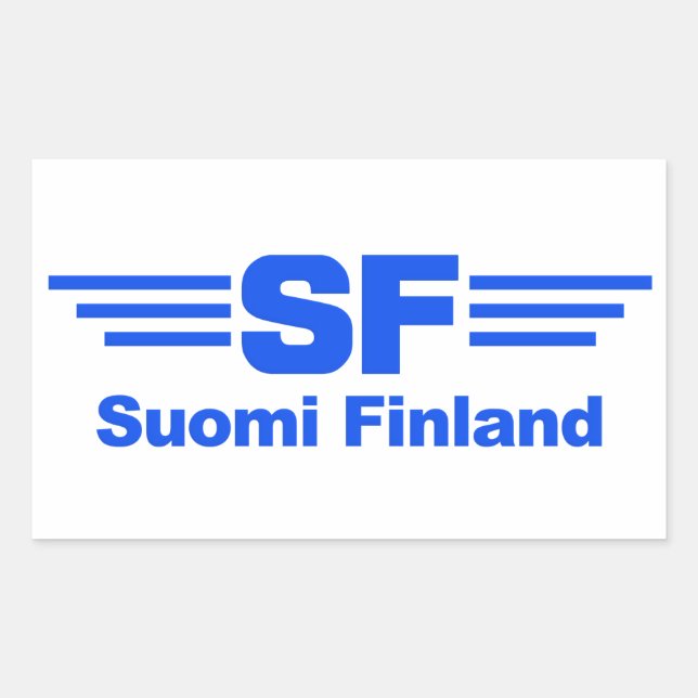 Suomi Finland stickers, customizable Rectangular Sticker (Front)