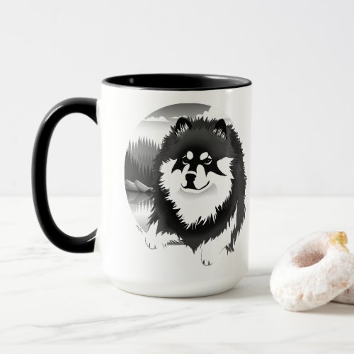 SUOMI_ Finnish Lapphund 15 ounce mug