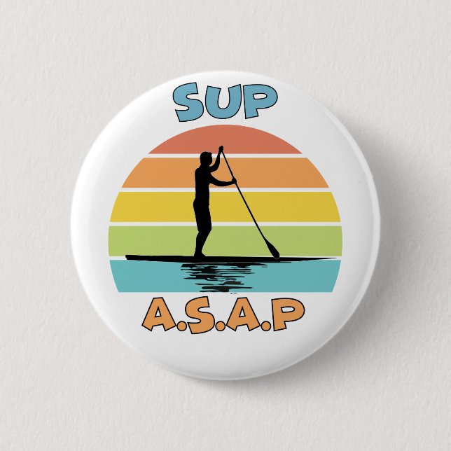 SUP ASAP Stand Up Paddling Button (Front)